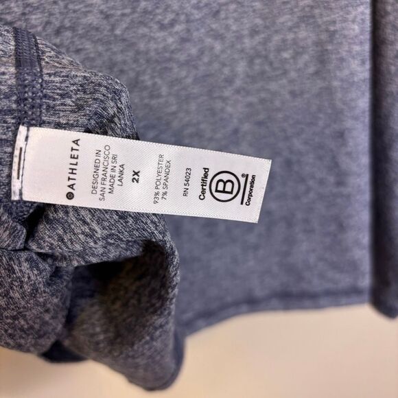 Athleta Heathered Blue Tank Top Size 2X - Picture 3 of 4